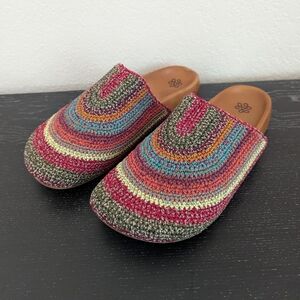The Sak Bolinas Crochet Clog Sunset Stripe Women's Size 10